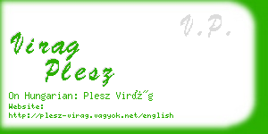 virag plesz business card